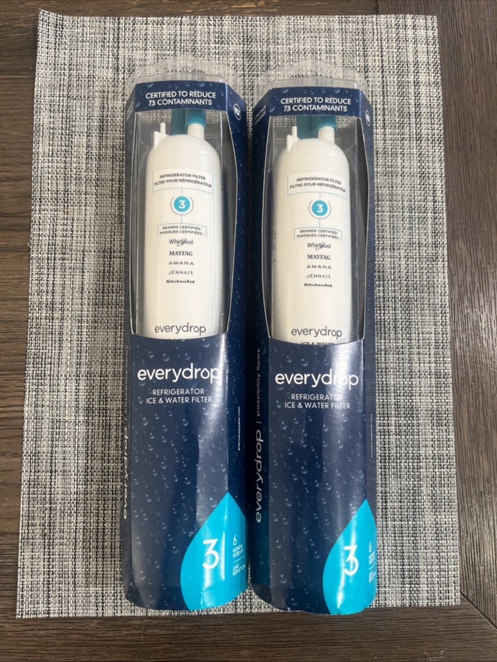 2-Pack Genuine EveryDrop Refrigerator Water Filter 3 - EDR3RXD1 Sealed